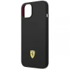 Чохол Ferrari Silicone Metal Logo для iPhone 14 | 13 Black (FEHCP14SSIBBK)