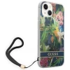 Чохол Guess Flower Strap для iPhone 14 | 13 Blue (GUOHCP14SHFLSB)