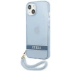 Чехол Guess Translucent Strap для iPhone 13 mini Blue (GUHCP13SHTSGSB)