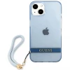 Чехол Guess Translucent Strap для iPhone 13 mini Blue (GUHCP13SHTSGSB)