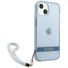 Чехол Guess Translucent Strap для iPhone 13 mini Blue (GUHCP13SHTSGSB)
