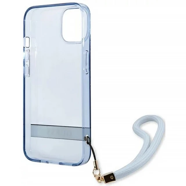 Чехол Guess Translucent Strap для iPhone 13 mini Blue (GUHCP13SHTSGSB)