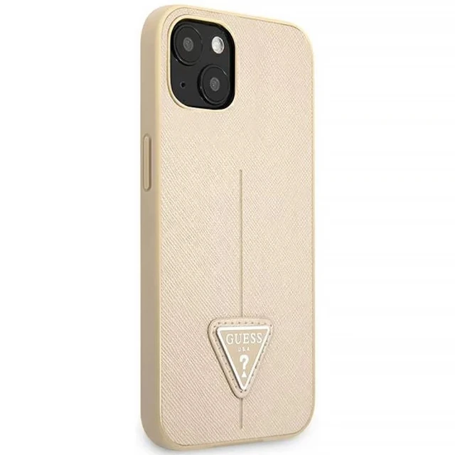 Чохол Guess Saffiano Triangle Logo для iPhone 13 mini Beige (GUHCP13SPSATLE)