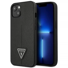 Чехол Guess Saffiano Triangle Logo для iPhone 13 mini Black (GUHCP13SPSATLK)