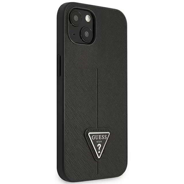 Чохол Guess Saffiano Triangle Logo для iPhone 13 mini Black (GUHCP13SPSATLK)