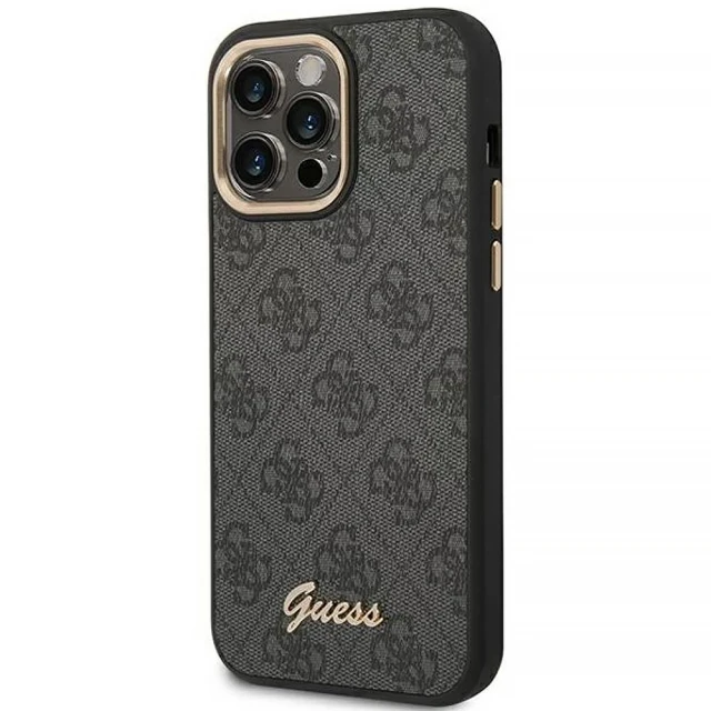 Чохол Guess 4G Vintage Gold Logo для iPhone 14 Pro Max Black (GUHCP14XHG4SHK)