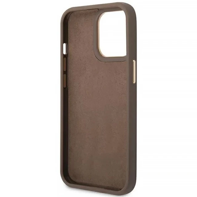 Чохол Guess 4G Vintage Gold Logo для iPhone 14 Pro Max Brown (GUHCP14XHG4SHW)