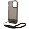 Чохол Guess Translucent Pearl Strap для iPhone 14 Pro Max Black (GUHCP14XHGCOHK)