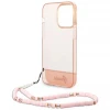 Чохол Guess Translucent Pearl Strap для iPhone 14 Pro Max Pink (GUHCP14XHGCOHP)