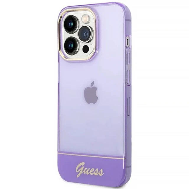 Чохол Guess Translucent для iPhone 14 Pro Max Purple (GUHCP14XHGCOU)