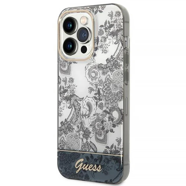 Чохол Guess Porcelain Collection для iPhone 14 Pro Max Grey (GUHCP14XHGPLHG)