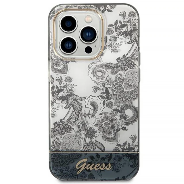 Чохол Guess Porcelain Collection для iPhone 14 Pro Max Grey (GUHCP14XHGPLHG)