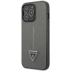 Чехол Guess Saffiano Triangle Logo для iPhone 14 Pro Max Silver (GUHCP14XPSATLG)