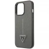 Чехол Guess Saffiano Triangle Logo для iPhone 14 Pro Max Silver (GUHCP14XPSATLG)