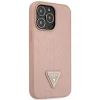 Чехол Guess Saffiano Triangle Logo для iPhone 14 Pro Max Pink (GUHCP14XPSATLP)