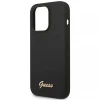 Чохол Guess Silicone Vintage Gold Logo для iPhone 14 Pro Max Black (GUHCP14XSLSMK)