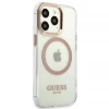 Чохол Guess Metal Outline для iPhone 13 Pro Max Gold with MagSafe (GUHMP13XHTRMD)