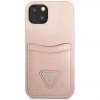 Чохол Guess Saffiano Triangle Logo Cardslot для iPhone 13 mini Pink (GUHCP13SPSATPP)