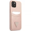 Чохол Guess Saffiano Triangle Logo Cardslot для iPhone 13 mini Pink (GUHCP13SPSATPP)
