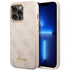 Чохол Guess 4G Vintage Gold Logo для iPhone 14 Pro Pink (GUHCP14LHG4SHP)