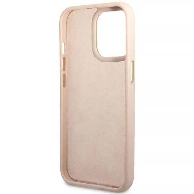 Чохол Guess 4G Vintage Gold Logo для iPhone 14 Pro Pink (GUHCP14LHG4SHP)