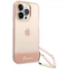 Чохол Guess Translucent Pearl Strap для iPhone 14 Pro Pink (GUHCP14LHGCOHP)