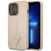 Чехол Guess Saffiano Triangle Logo для iPhone 14 Pro Beige (GUHCP14LPSATLE)