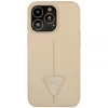 Чехол Guess Saffiano Triangle Logo для iPhone 14 Pro Beige (GUHCP14LPSATLE)