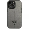 Чехол Guess Saffiano Triangle Logo для iPhone 14 Pro Silver (GUHCP14LPSATLG)