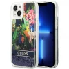 Чехол Guess Flower Liquid Glitter для iPhone 14 | 13 Blue (GUHCP14SLFLSB)