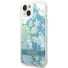 Чохол Guess Flower Liquid Glitter для iPhone 14 | 13 Green (GUHCP14SLFLSN)