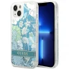 Чохол Guess Flower Liquid Glitter для iPhone 14 | 13 Green (GUHCP14SLFLSN)