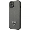 Чехол Guess Saffiano Triangle Logo для iPhone 14 | 13 Silver (GUHCP14SPSATLG)