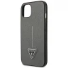 Чехол Guess Saffiano Triangle Logo для iPhone 14 | 13 Silver (GUHCP14SPSATLG)