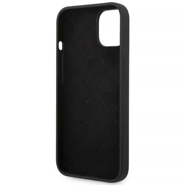 Чехол Guess Silicone Vintage Gold Logo для iPhone 14 | 13 Black (GUHCP14SSLSMK)