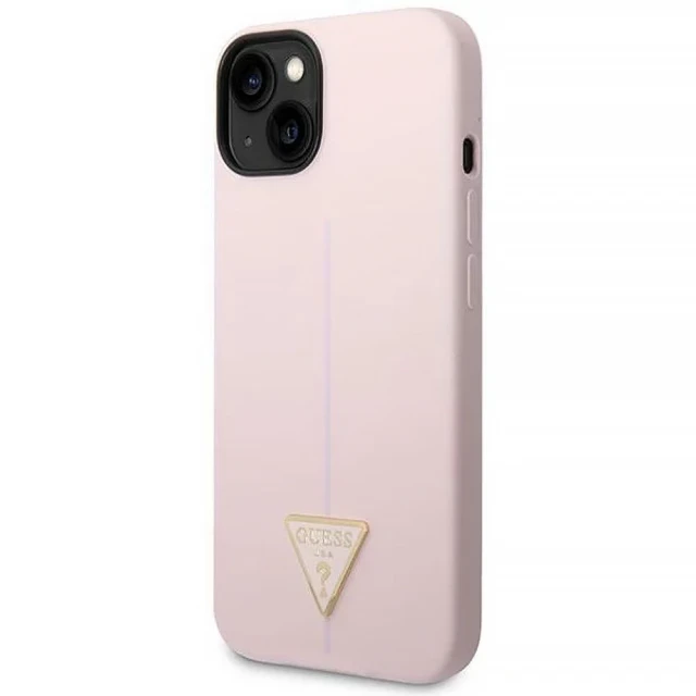 Чохол Guess Silicone Triangle для iPhone 14 | 13 Purple (GUHCP14SSLTGU)