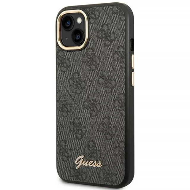 Чохол Guess 4G Vintage Gold Logo для iPhone 14 | 13 Black (GUHCP14SHG4SHK)