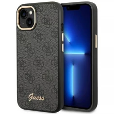 Чохол Guess 4G Vintage Gold Logo для iPhone 14 | 13 Black (GUHCP14SHG4SHK)