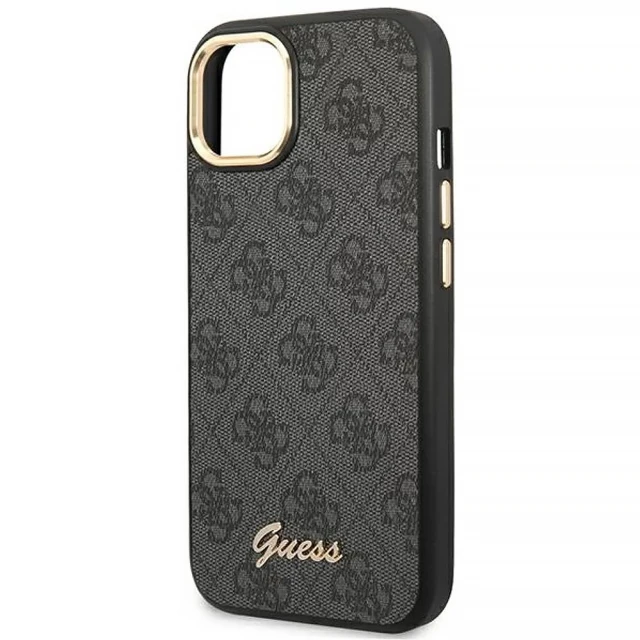 Чохол Guess 4G Vintage Gold Logo для iPhone 14 | 13 Black (GUHCP14SHG4SHK)