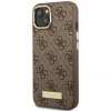 Чохол Guess 4G Logo Plate для iPhone 14 Plus Brown with MagSafe (GUHMP14MU4GPRW)