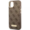 Чохол Guess 4G Logo Plate для iPhone 14 Plus Brown with MagSafe (GUHMP14MU4GPRW)