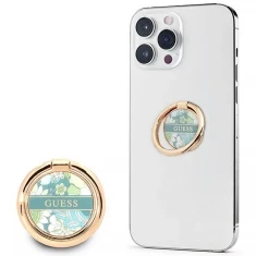 Кільце-тримач для смартфона Guess Ring Stand Flower Green (GURSHCHMAN)