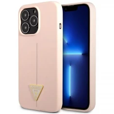 Чохол Guess Silicone Triangle для iPhone 13 Pro Max Pink (GUHCP13XSLTGP)