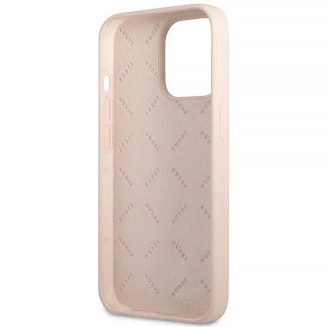 Чохол Guess Silicone Triangle для iPhone 13 Pro Max Pink (GUHCP13XSLTGP)