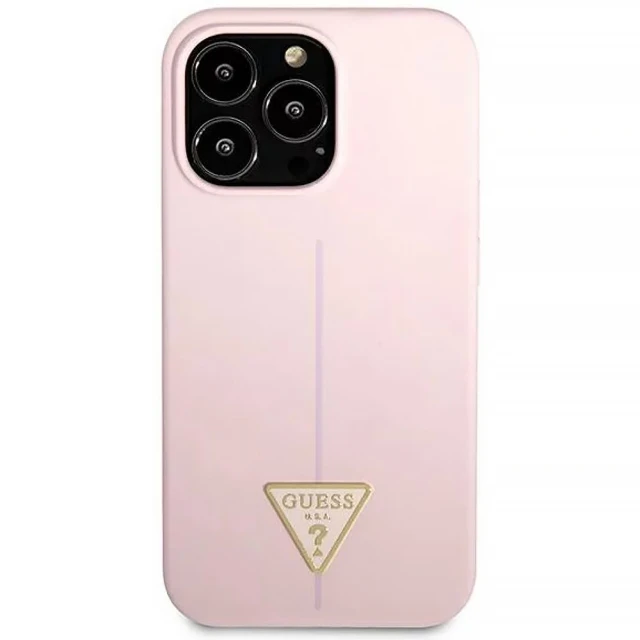 Чохол Guess Silicone Triangle для iPhone 13 Pro Max Purple (GUHCP13XSLTGU)