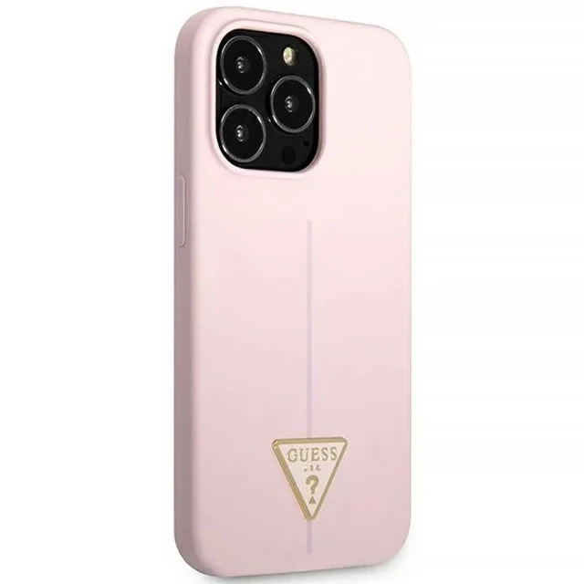 Чохол Guess Silicone Triangle для iPhone 13 Pro Max Purple (GUHCP13XSLTGU)