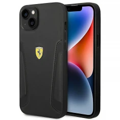 Чохол Ferrari Leather Stamp Sides для iPhone 14 Plus Black (FEHCP14MRBUK)