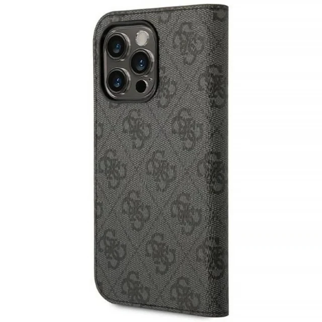 Чехол Guess 4G Vintage Gold Logo для iPhone 14 Pro Black (GUBKP14LHG4SHK)