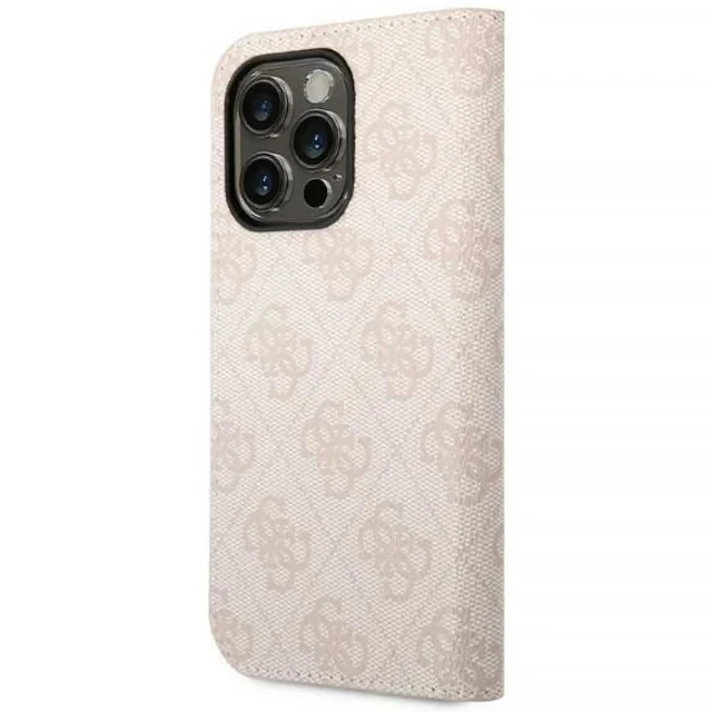 Чохол Guess 4G Vintage Gold Logo для iPhone 14 Pro Pink (GUBKP14LHG4SHP)