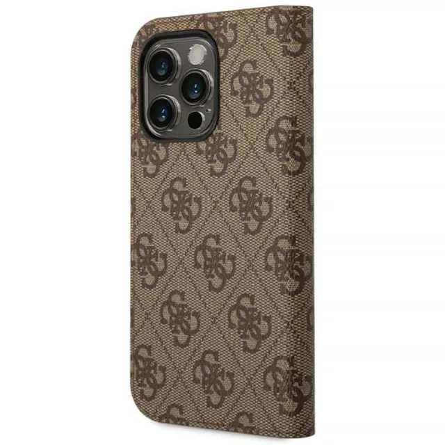 Чехол Guess 4G Vintage Gold Logo для iPhone 14 Pro Max Brown (GUBKP14XHG4SHW)